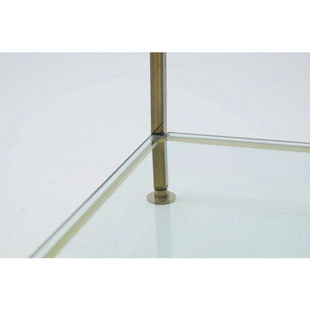 Italian Round Glass and Brass Coffee Table, 1970s For Sale - Image 13 of 15