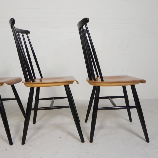 Vintage Model Fanett Spindle Chairs from Tapiavaara, 1960s, Set of 4 For Sale - Image 17 of 18