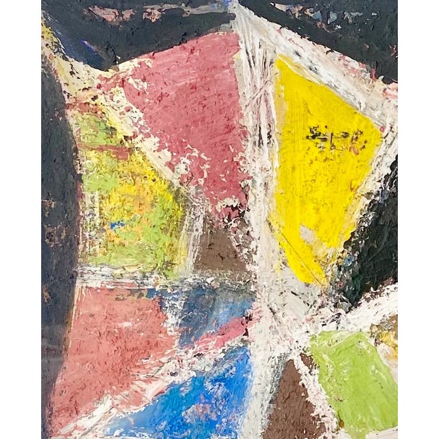 Rosenthal 1960s Abstract Expressionist Original Oil Painting by Martin Rosenthal, Framed For Sale - Image 4 of 9