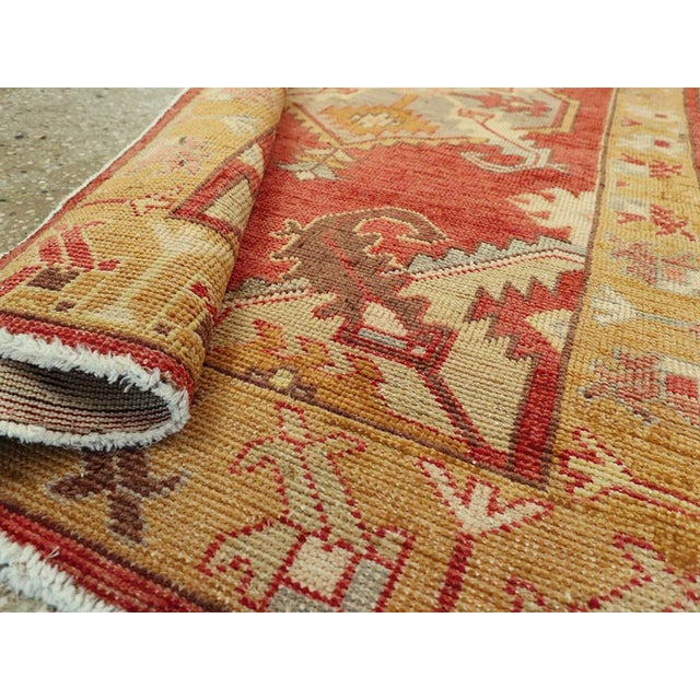 Galerie Shabab Collection Mid-20th Century Turkish Oushak Throw Rug For Sale In New York - Image 6 of 6