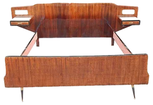 Wood Double Bed, 1950s