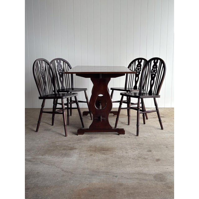 Antique English Country Oak Trestle Dining Table For Sale - Image 17 of 18