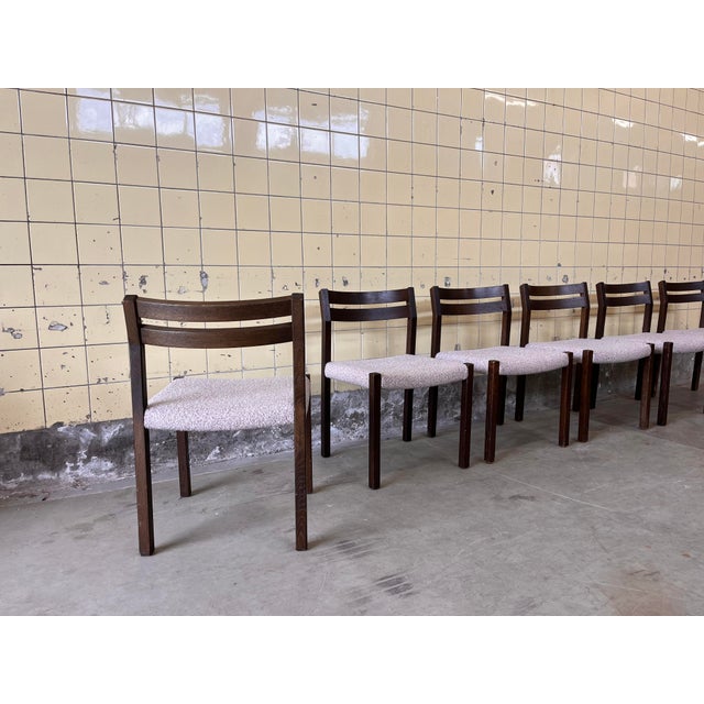 Model 401 Dining Chairs by Jørgen Henrik Møller for JL Møllers, 1960s, Set of 6 For Sale - Image 6 of 8