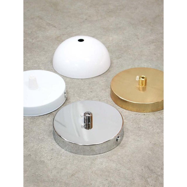 Vintage Italian Brass and Yellow Acrylic Glass Pendant Lamp For Sale - Image 13 of 14