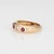 Mid 20th Century Ruby Diamond Band Size 7 Vintage 14k Yellow Gold Ring Estate Stacking Jewelry For Sale - Image 5 of 7