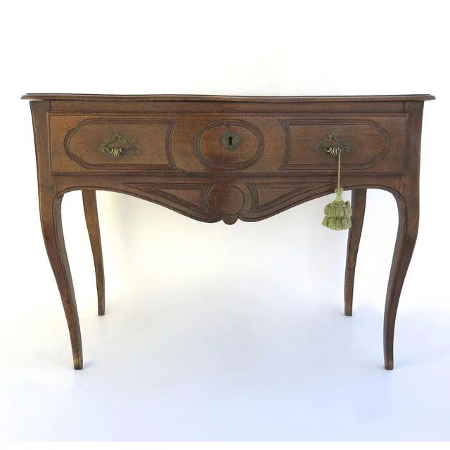 Wood French Walnut One Drawer Table or Small Sideboard For Sale - Image 7 of 10