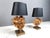 1970s Stone Rose and Brass Table Lamps, 1970s, Set of 2 For Sale - Image 5 of 12