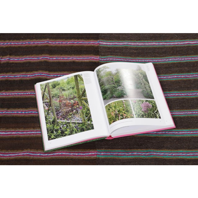 Purple Vintage Panelled Kilim Wool Rug With Pink Stripes by Rug & Kilim, 1950-1959 For Sale - Image 8 of 9