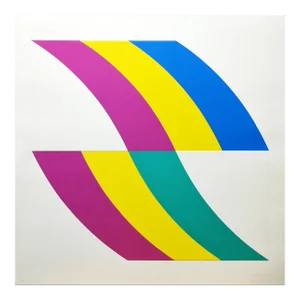 Untitled, Waving Stripes, Charles Hinman Screen Print
