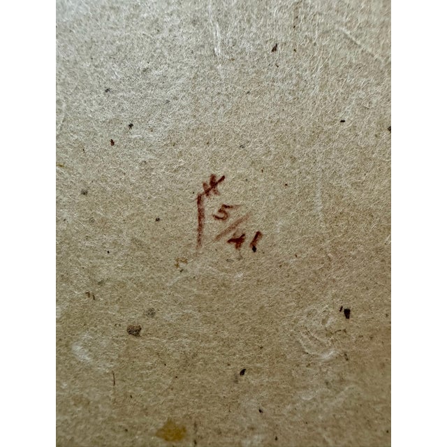 Henry Emil Salloch Original Watercolor on Paper Pink Locust Blossoms, 1941. For Sale - Image 4 of 6
