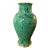 Italian Green Vase With Swirl Decoration, 1970s For Sale
