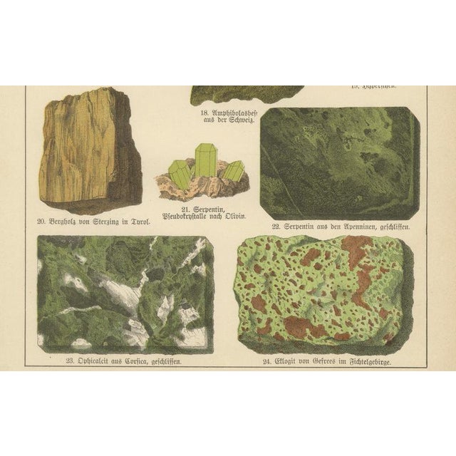 Dr. Gustav Adolph Kenngott, Mineralogy Quartz, Agate & Tourmaline, 1888, Chromolithographs, Set of 3 For Sale - Image 12 of 13