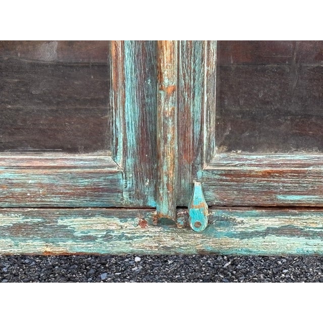 Early 20th Century. Artisan Painted Two Door Display Cabinet For Sale - Image 10 of 14