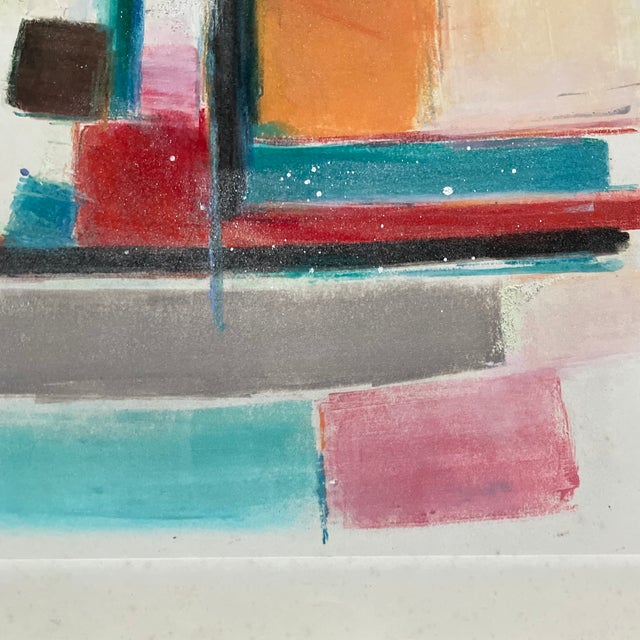 1980’s Original Large Abstract Pastel Drawing “Harmony Lights No 6” Signed For Sale - Image 4 of 12