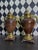 1970s Grand Neoclassical Patinated Metal Urns With Gilt Scroll Handles, Pair, 16" For Sale - Image 13 of 15