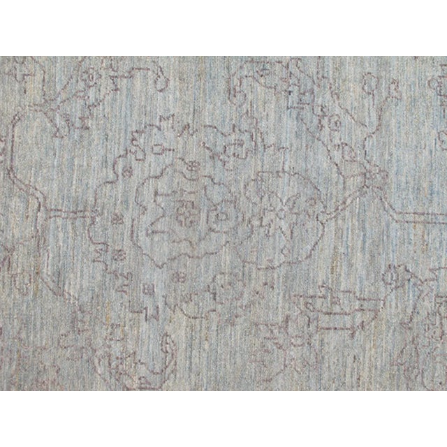Textile Fine Transitional Rug in Light Blue by Keivan Woven Arts 10'3 X 13'9 For Sale - Image 7 of 11