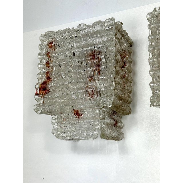 Large Wall Lamps in Murano Glass by Poliarte, 1970s, Set of 4 For Sale - Image 9 of 18