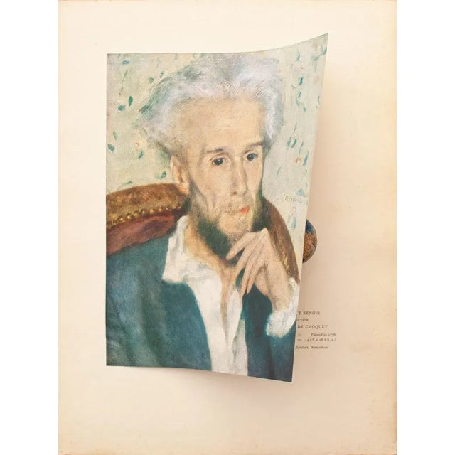 Portraiture 1940s After Auguste Renoir "Portrait of Victor Chocquet" Original Swiss Lithograph For Sale - Image 3 of 8