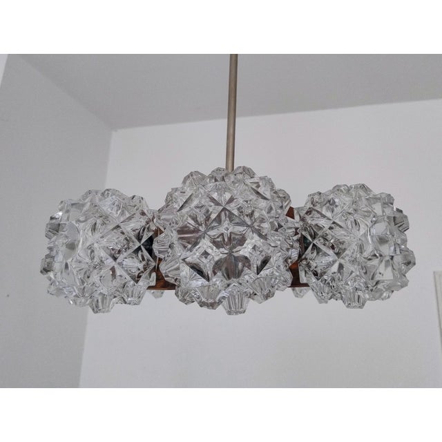 Mid-Century Modern Mid-Century Modern Blackberry Crystal Glass Chandelier, 1970s For Sale - Image 3 of 18