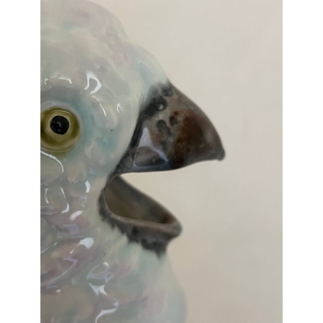 Ceramic Vintage Mottahedeh Parrot Majolica Pitcher For Sale - Image 7 of 9