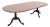 Baker Furniture Style Georgian Carved Walnut Double Pedestal Extension Dining Table, Newly Refinished For Sale