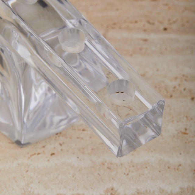 Glass French Crystal Candelabra in the Manner of Daum, 1960s For Sale - Image 7 of 8