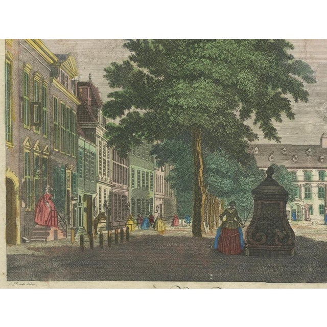 Jacob Wagner, Optical View of Buitenhof, 1760, Paper For Sale - Image 6 of 7