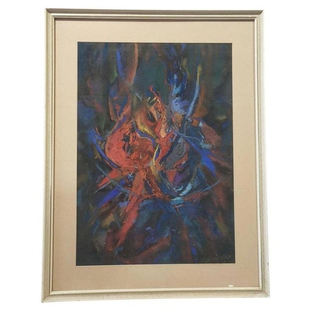 Gold Sz. Kovács Géza, Shaman Dance II, Pastel Painting, 2001, Framed For Sale - Image 8 of 8