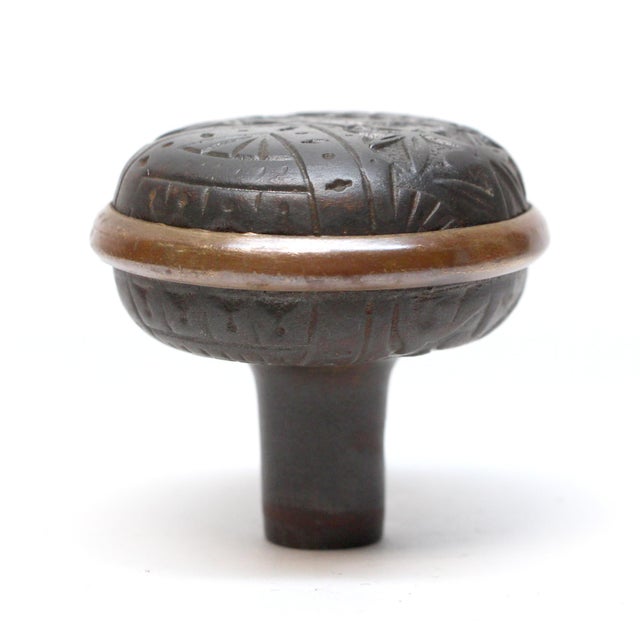 Traditional Antique Cast Iron Asymmetrical Vernacular Door Knob For Sale - Image 3 of 4