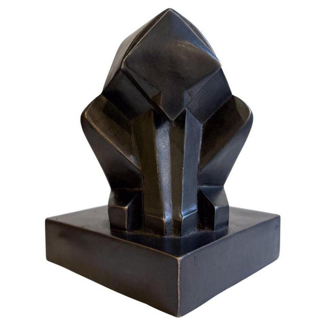 Metal Cubist Sculpture Monkey by Jöel Martel, 1935 For Sale - Image 7 of 7