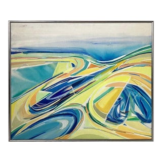 Mid Century Modern New Jersey Seascape Painting For Sale