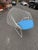 Bertoia for Knoll Pair of Small Diamond Chairs. New aftermarket seat pads in Blue. Great pop of color! Metal is solid and...