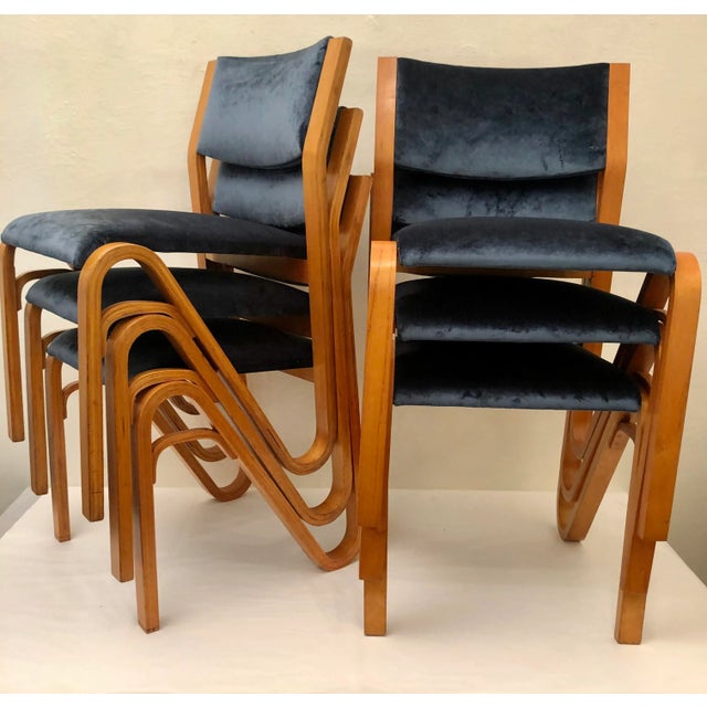 Vintage Stackable Dining Chairs, 1960s, Set of 6 For Sale - Image 4 of 10