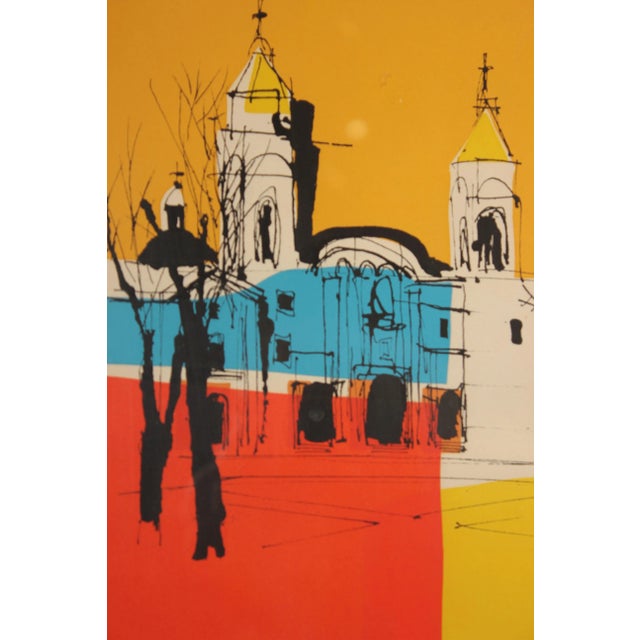 Herbert Mears "Cathedral" Warm Tonal Architectural Landscape Edition 5 of 29 1970's For Sale - Image 4 of 7