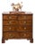 Exquisite 19th Century Burl Walnut Two Over Three Chest With Rings Pulls For Sale