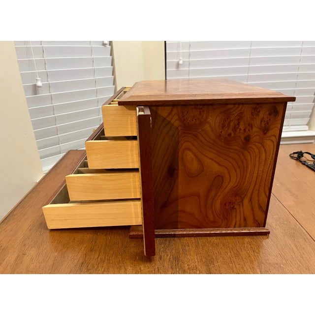 Wood Agresti Italian Dresser Top Jewelry Box For Sale - Image 7 of 8