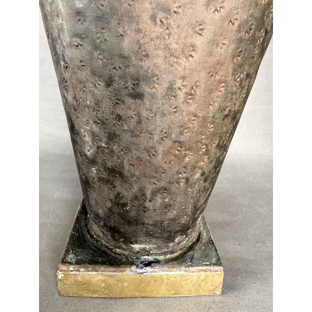 Italian Liberty Metal Vases with Reptiles, 1915-1935, Set of 2 For Sale - Image 4 of 12