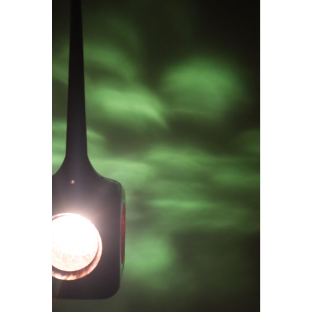 Mid-Century Modern Hanging Lamp with Stained Glass Panels, 1960s For Sale - Image 14 of 17