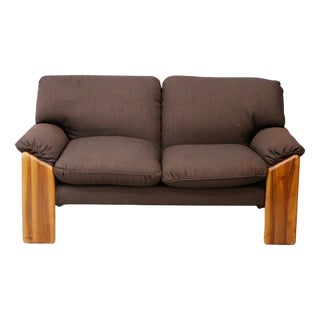 Italian Sofa by Sapporo for Mobil Girgi in Brown Fabric, 1970 For Sale