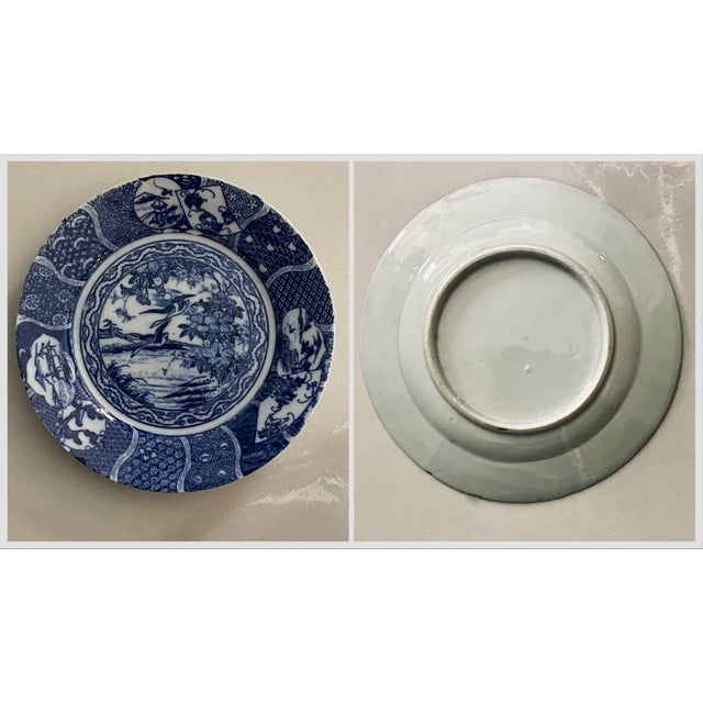 Mid 20th Century Mid 20th Century Blue and White Plate Collection- Set of Six For Sale - Image 5 of 11