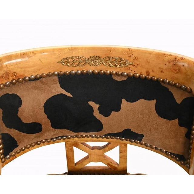 Traditional Empire Accent Chair with Leopard Print For Sale - Image 3 of 6