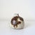 Wabi Sabi Studio Pottery Sculptural Rounded Bud Vase With Strokes of Mottled Brown & Ivory Drip Glaze For Sale - Image 13 of 16