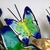 Blue Signed 1968 Curtis Jeré Enameled Butterfly Swarm Wall Sculpture For Sale - Image 8 of 14