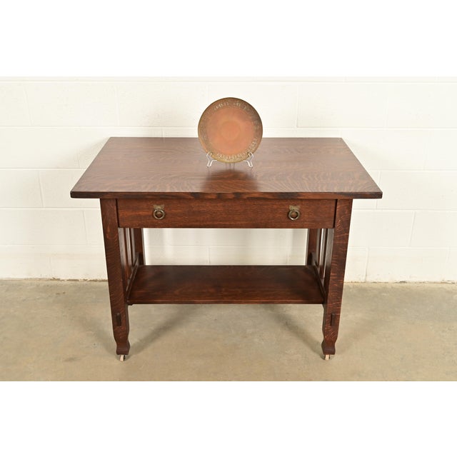 Tiffany Studios New York Bronze Footed Plate or Charger With Decorative Border For Sale - Image 9 of 10