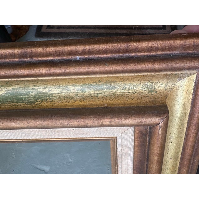 Vintage Gilt Wood Picture Frame With Linen Liner – 16” X 20” For Sale - Image 9 of 10