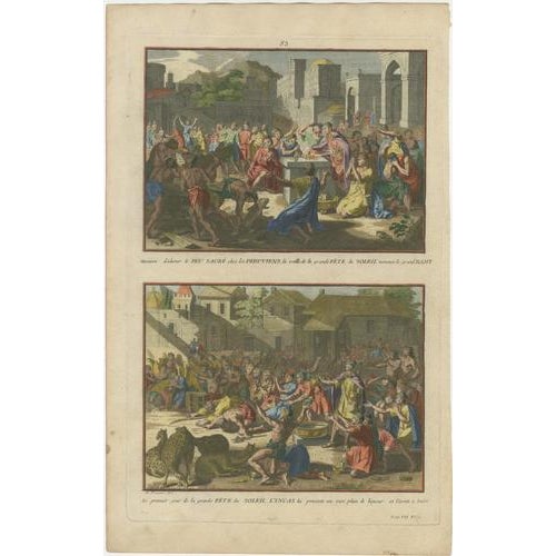 Bernard Picart, Inca Sun Festival, Peru, 1777, Hand-Coloured Engraving For Sale - Image 9 of 9