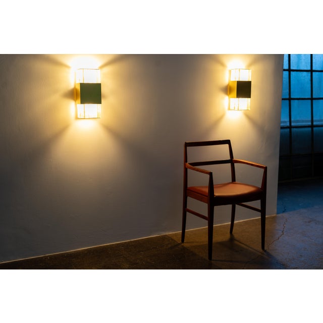 Glass Wall Lights Sconces by Jean Perzel for Atelier Perzel, France, 1960s, Set of 2 For Sale - Image 6 of 9