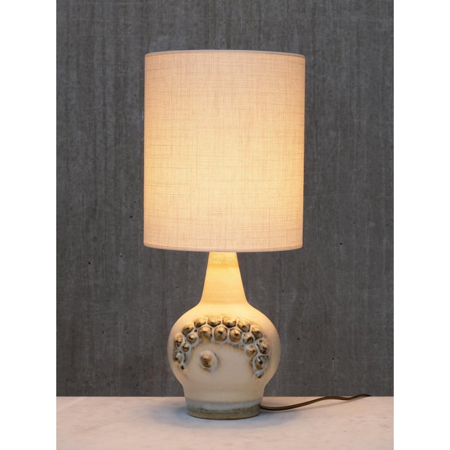 Textile Drip Glazed Ceramic Table Lamps by Einar Johansen for Søholm, Denmark, 1960s, Set of 2 For Sale - Image 7 of 12