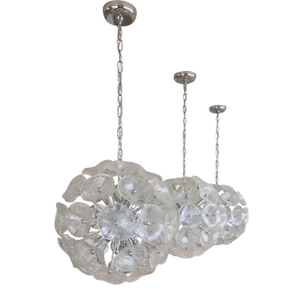 1970s Italian Murano Glass Sputnik Pendant Chandeliers - Set of 3
