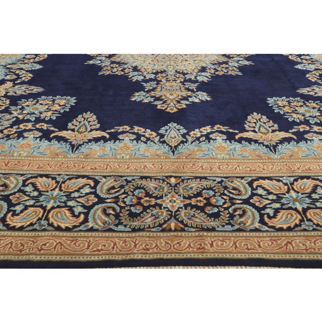 Mid 20th Century Vintage Persian Kerman Rug, 10'03 X 13'05 For Sale - Image 4 of 10